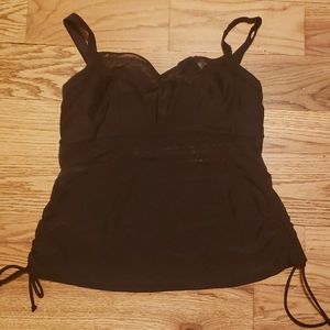 Curvy Kate black tankini top. New.